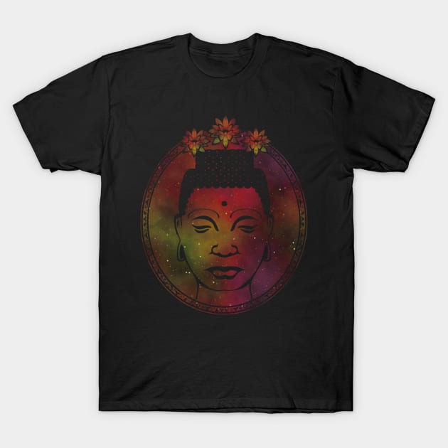 Gautama Buddha Portrait Galaxy T-Shirt by MellowGroove